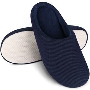 Bergman Kelly Womens  Slippers  Memory Foam Navy Blue Size 7 W